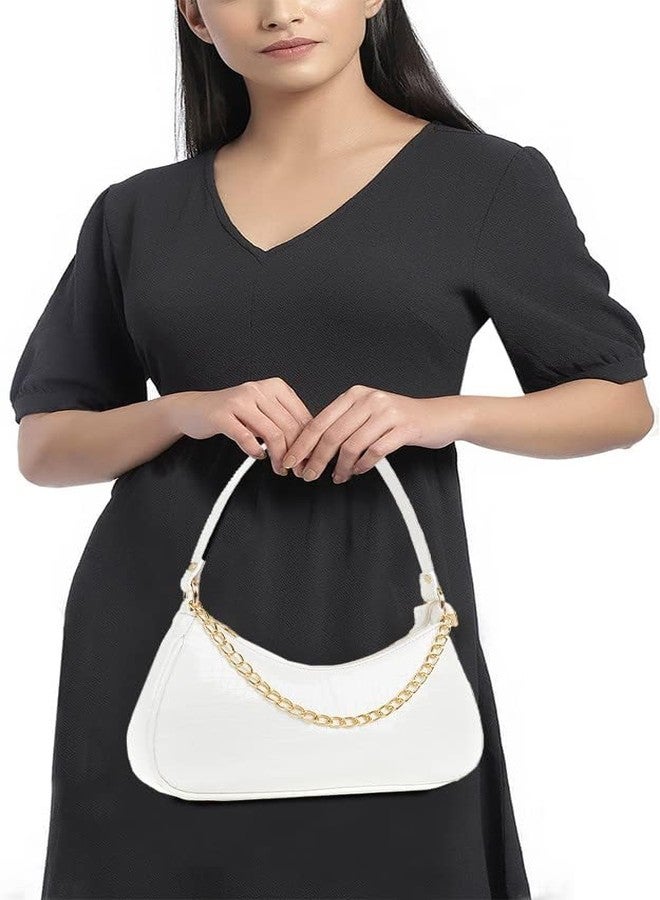 Dcozi Stylish PU Leather Shoulder bag | Sling bag | Handbag for Women and Girls (White) - Image 2